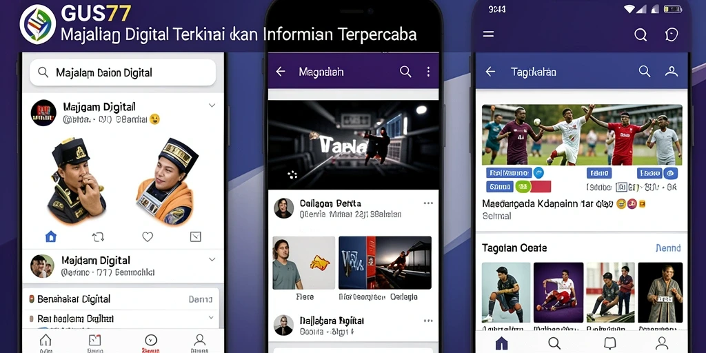 Tampilan antarmuka GUS77 yang modern dan menarik.