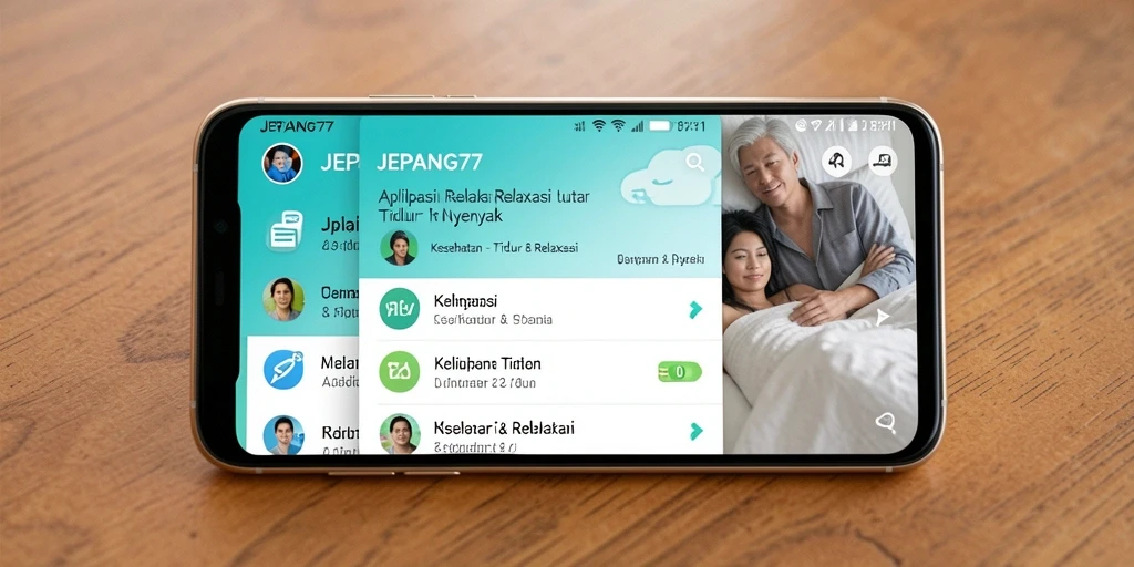 Antarmuka JEPANG77 yang sederhana dan menenangkan untuk Tidur & Relaksasi.